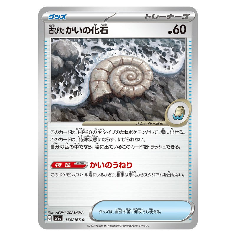 古びたかいの化石