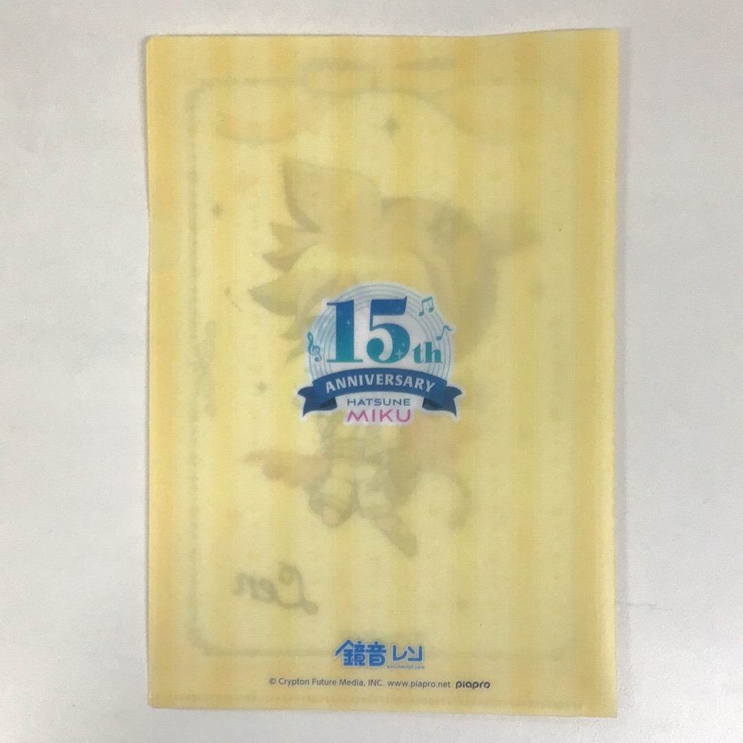 Entertainment Lottery Hatsune Miku 15th Anniversary Lottery Clear File Set Award Kagamine Len Small