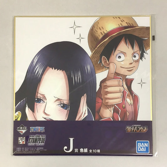 Ichiban Kuji One Piece Stampede Great Banquet J Prize Colored Paper Color Collection Luffy Hancock