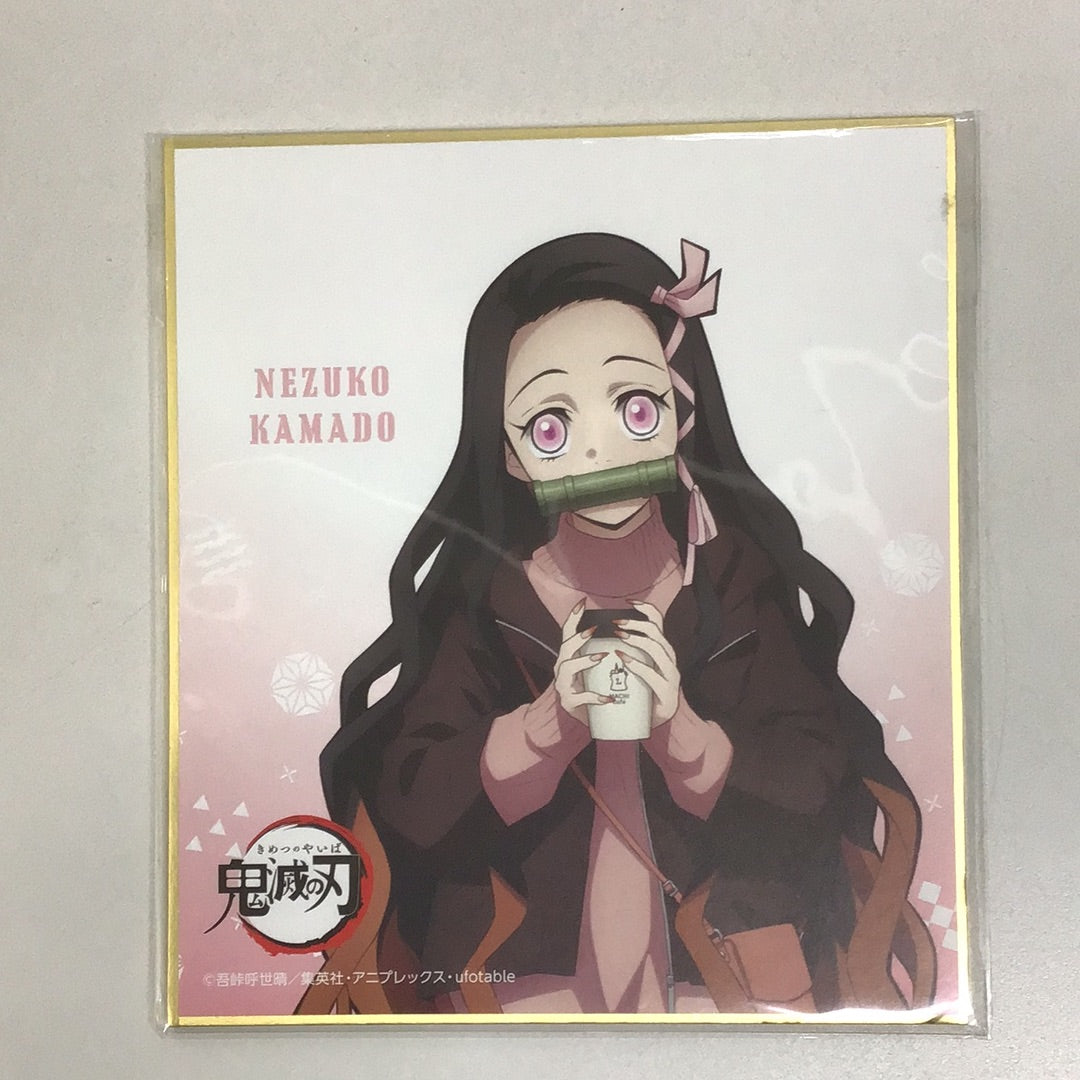 Demon Slayer: Kimetsu no Yaiba Mugen Train x Lawson LOOK Matcha Mini Shikishi Kamadone Mameko