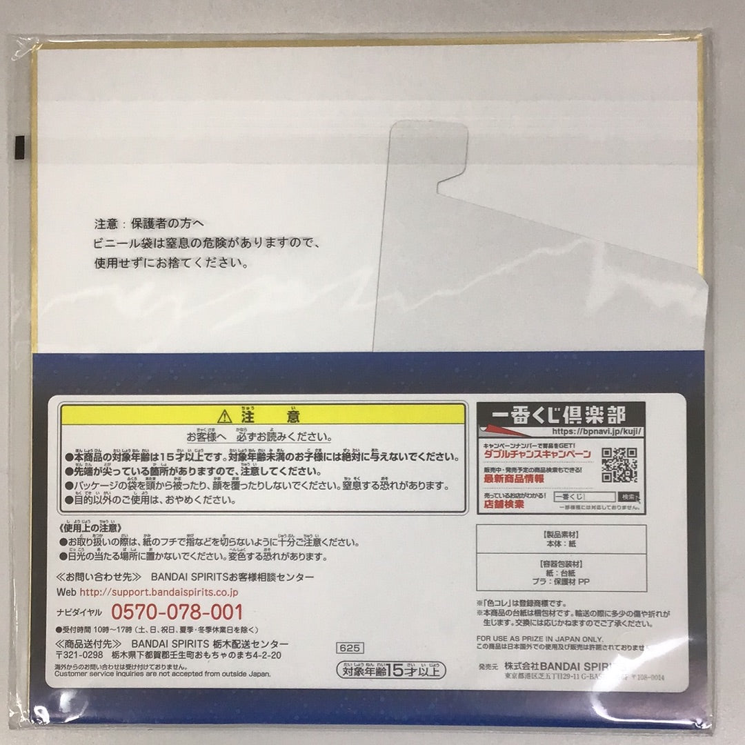 一番くじ シン・エヴァンゲリオン劇場版 〜エントリースタート！〜 F賞 描きおろし 色紙 色コレ 綾波レイ