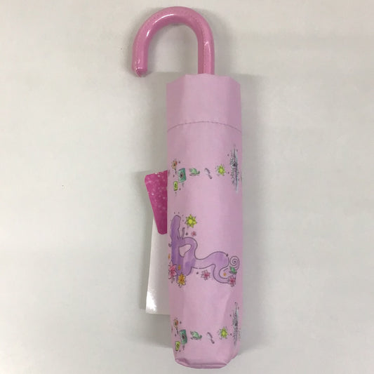 Disney Rapunzel Parasol Folding Umbrella Pink